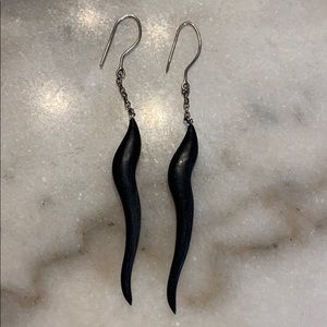 Black Drop Earrings